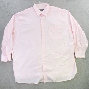 Oak Hill Shirt Mens 20 Pink Long Sleeve Button Up Classic 36/37T